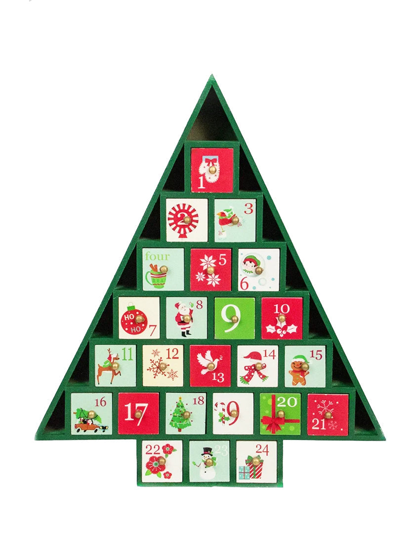 Christmas Tree Advent Calendar F07AM9-41-Y01109Green-0