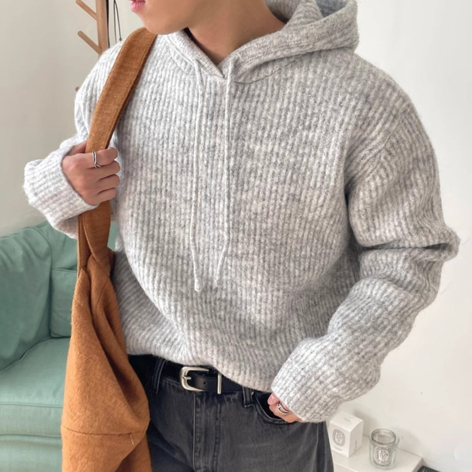 Men's Slouchy Fluffy Hoodie Jacket – Soft Thickened Winterwear