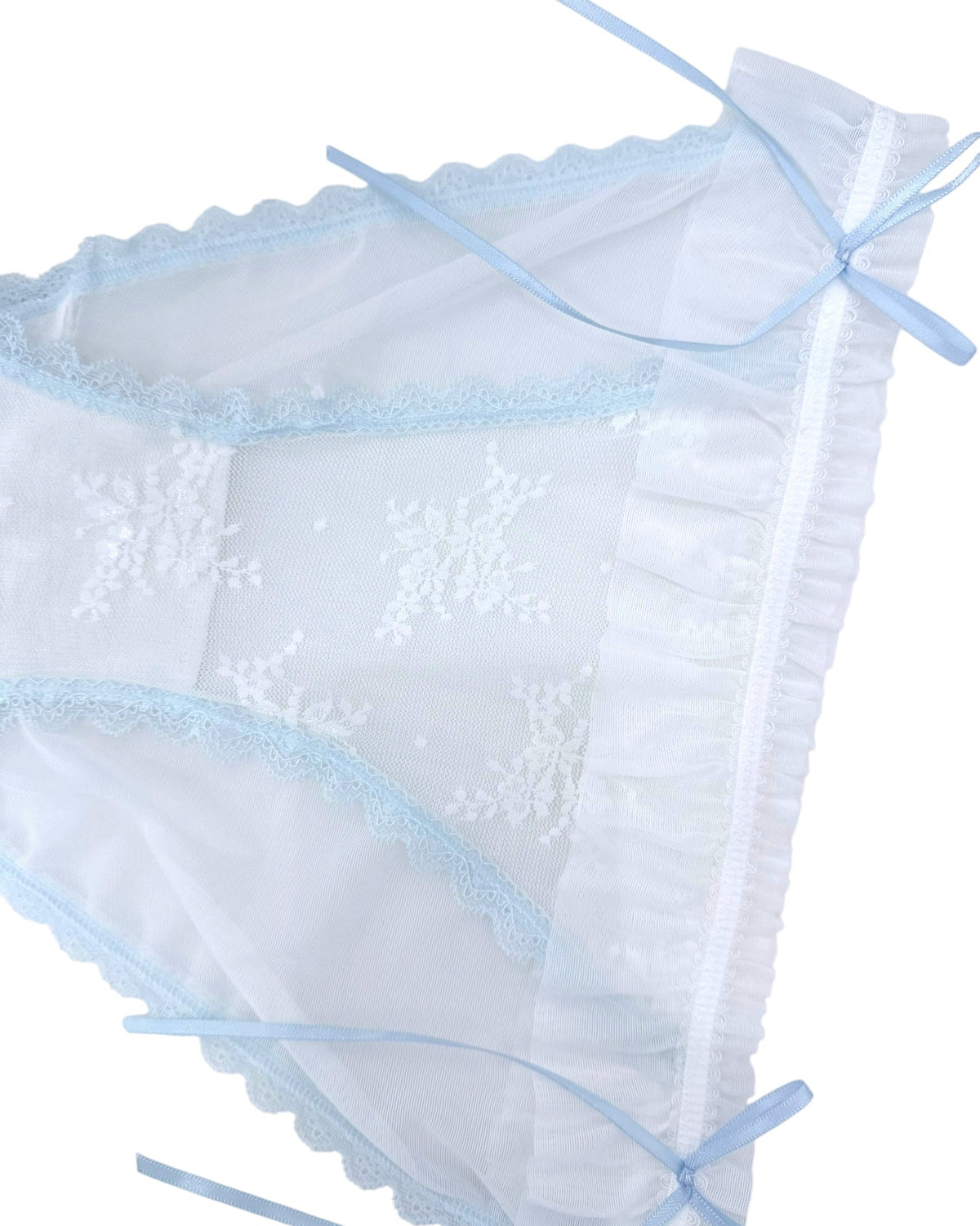 Milanblocks Coquette Ruffled Lace Panties with Bow Ties-1
