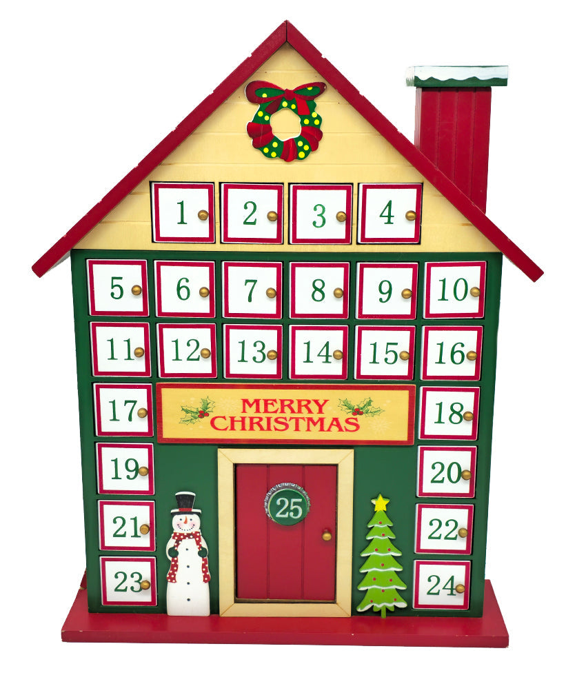 Christmas Cottage Wooden Advent Calendar Wizardi F07M6-17-0