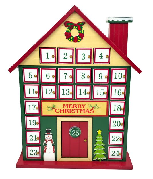 Christmas Cottage Wooden Advent Calendar Wizardi F07M6-17-0