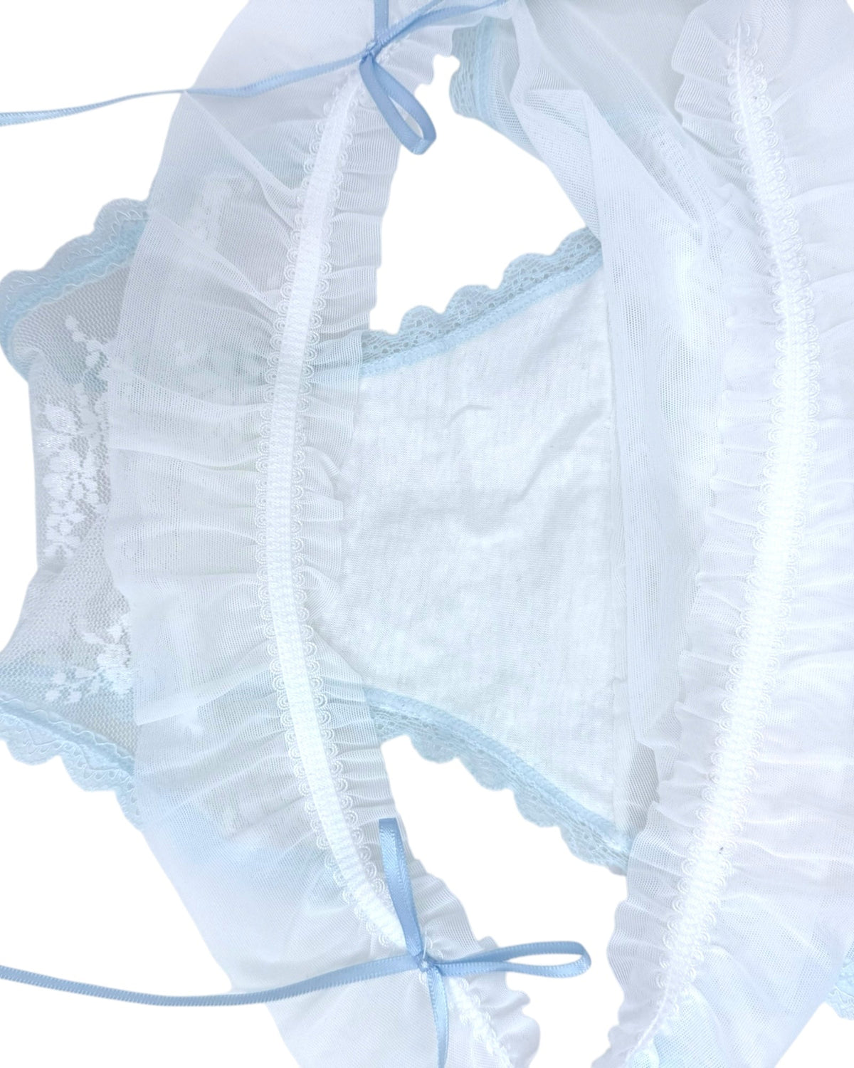 Milanblocks Coquette Ruffled Lace Panties with Bow Ties-2