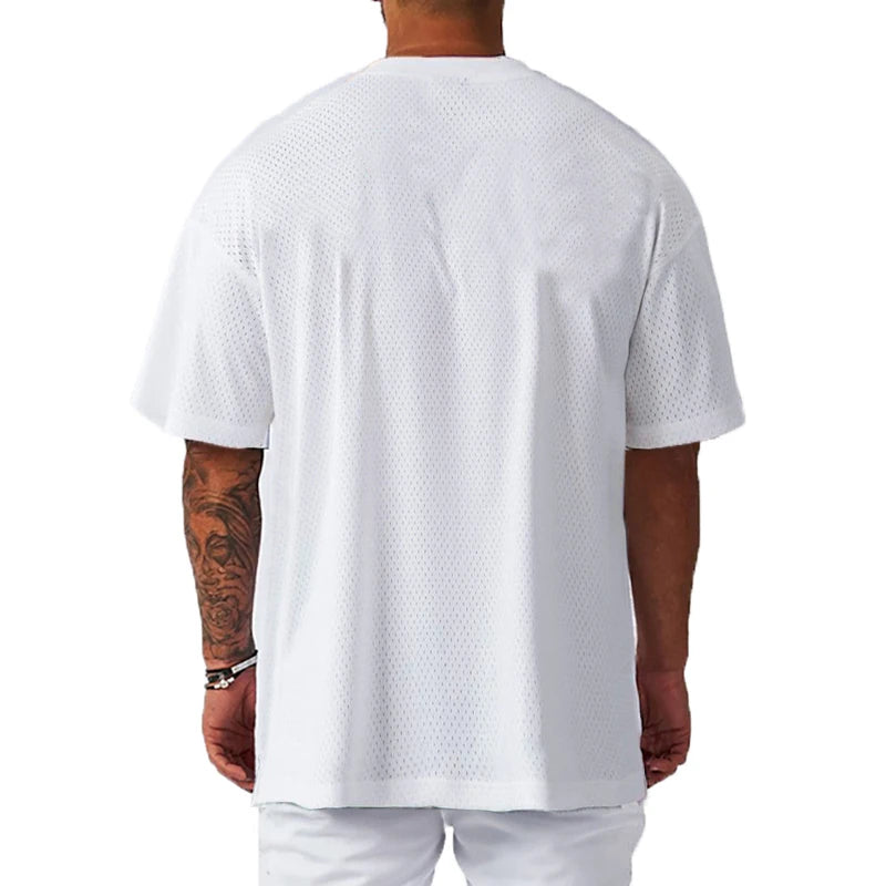 Oversized Loose Men's Casual Sport T-Shirt Gym Bodybuilding Fitness