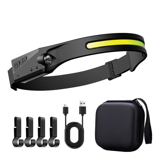 1/2/3PCS LED Induction Headlamp Camping Search Light USB Rechargeable