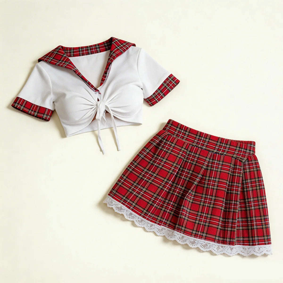 Red Sexy Lingerie Woman Porno Underwear Sexy Dress Student Cosplay