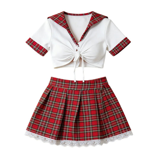 Red Sexy Lingerie Woman Porno Underwear Sexy Dress Student Cosplay