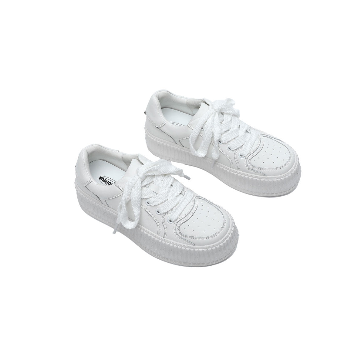 Women's Minimalist Platform Sneakers – White Leather-2